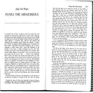 Funes the Memorious by Jorge Luis Borges