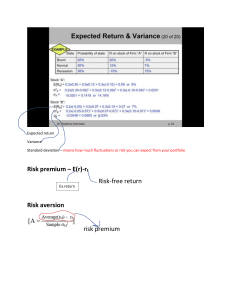 Expected Return & Variance: Finance Concepts