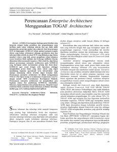 Perencanaan Arsitektur Enterprise dengan TOGAF di LEMIGAS