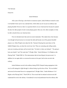 Jackie Robinson: An American Hero Essay