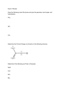 Chemistry Exam 3 Review: Lewis Structures, Polarity, Bonding