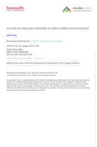 Impensés du sens commun sociologique