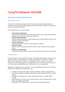 CompTIA Network+ N10-008 Study Guide