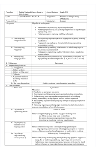 Filipino Speech Writing Lesson Plan