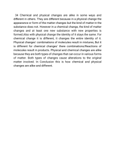 Chemical vs Physical Changes: Similarities & Differences