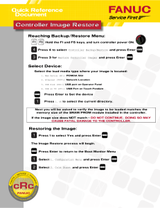 FANUC Controller Image Restore Guide