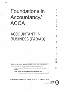 ACCA Accountant in Business Practice & Revision Kit