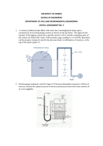 Fluid Mechanics Assignment: Pressure Calculations