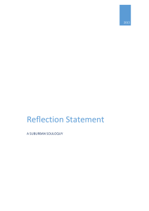 Reflection Statement: Suburban Soliloquy