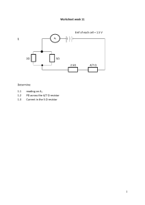 Electrical Circuits Worksheet: Current, PD, EMF