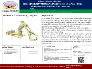 Hydraulic Robotic Arm: Experimental Setup & Analysis