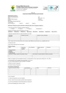 Sugarcane Farmer Interview Questionnaire