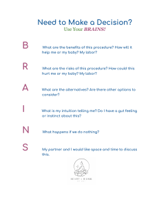 Decision Making Guide: Use Your BRAINS