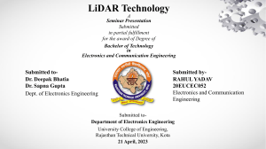 LiDAR Technology: Seminar Presentation