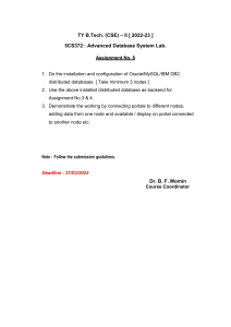 Advanced Database System Lab Assignment