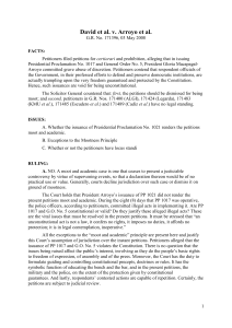 David et al. v. Arroyo et al. Court Ruling
