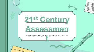 21st Century Assessment: Systemic Approach