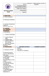 Detailed Lesson Plan Template