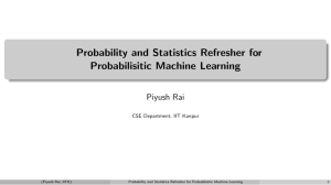 Probability & Statistics Refresher for Machine Learning