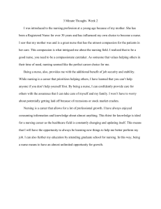 Nursing Career Reflection Essay