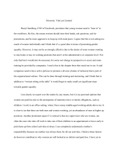Gender Equality in the Workplace: A Critical Analysis
