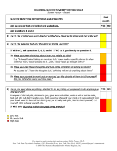 Columbia-Suicide Severity Rating Scale