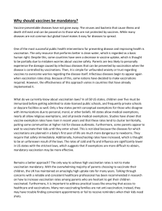 Mandatory Vaccination: Pros, Cons, and Alternatives