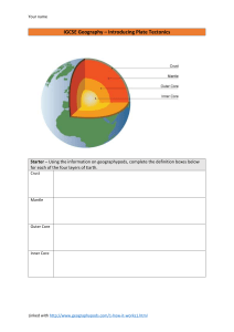 IGCSE Geography Plate Tectonics Worksheet