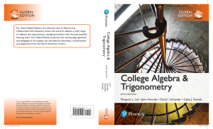 College Algebra & Trigonometry Textbook, 6th Edition