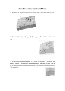 Maxwell's Equations and EM Waves Problem Set