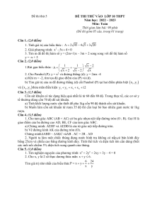 Examen de prueba de matemáticas de grado 10