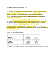 Flute Co Audit Planning Notes