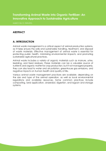 Animal Waste to Organic Fertilizer: Sustainable Agriculture