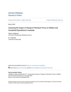 Petroleum Prices, Inflation & Household Spending in Australia