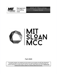 MIT Sloan Consulting Case Book
