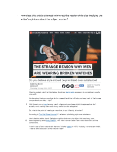 Broken Watches Trend: Style Over Substance?