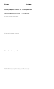 Self-Reflection Worksheet: Understanding Yourself