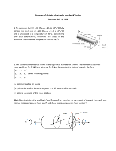 Indeterminate Axial Member & Torsion Homework