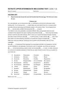 Upper-Intermediate English Test (Units 1-6)