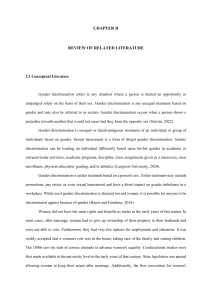 Gender Discrimination: A Review of Literature