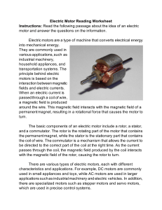 Electric Motor Worksheet: Principles & Components