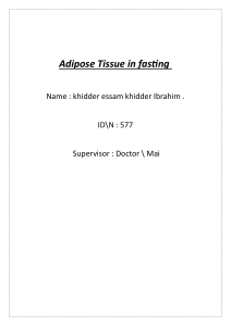 Adipose Tissue Metabolism During Fasting