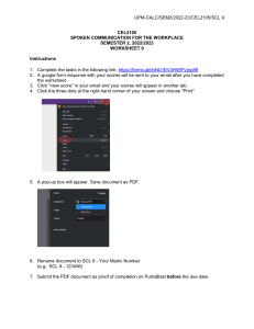 Workplace Communication Worksheet: CEL2105