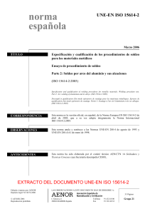 UNE-EN ISO 15614-2: Soldeo de Aluminio. Norma Técnica