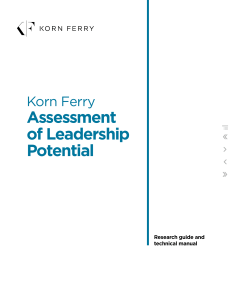 Korn Ferry Leadership Potential Assessment Research Guide
