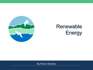 Renewable Energy Sources: Presentation