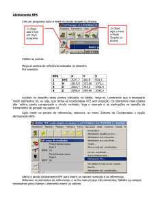Manual de Alinhamento RPS e Configuração de Rack Geopak Win