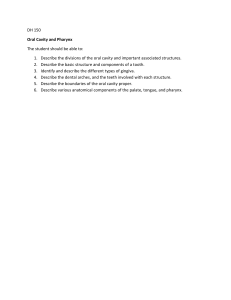 DH 150 Oral Cavity & Pharynx Syllabus