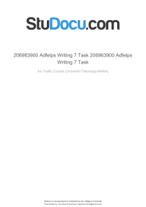 Writing Task: Air Traffic Control at Universiti Teknologi MARA