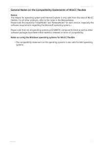 WinCC flexible Compatibility List & General Notes